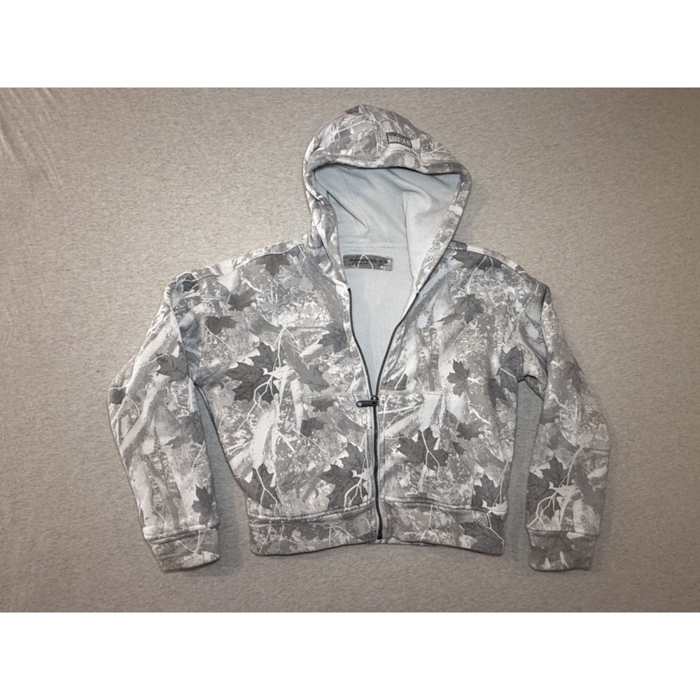 Ambercombie & Fintch zip up sweater. Kids Size 10. Boxy fit. Camo gray color